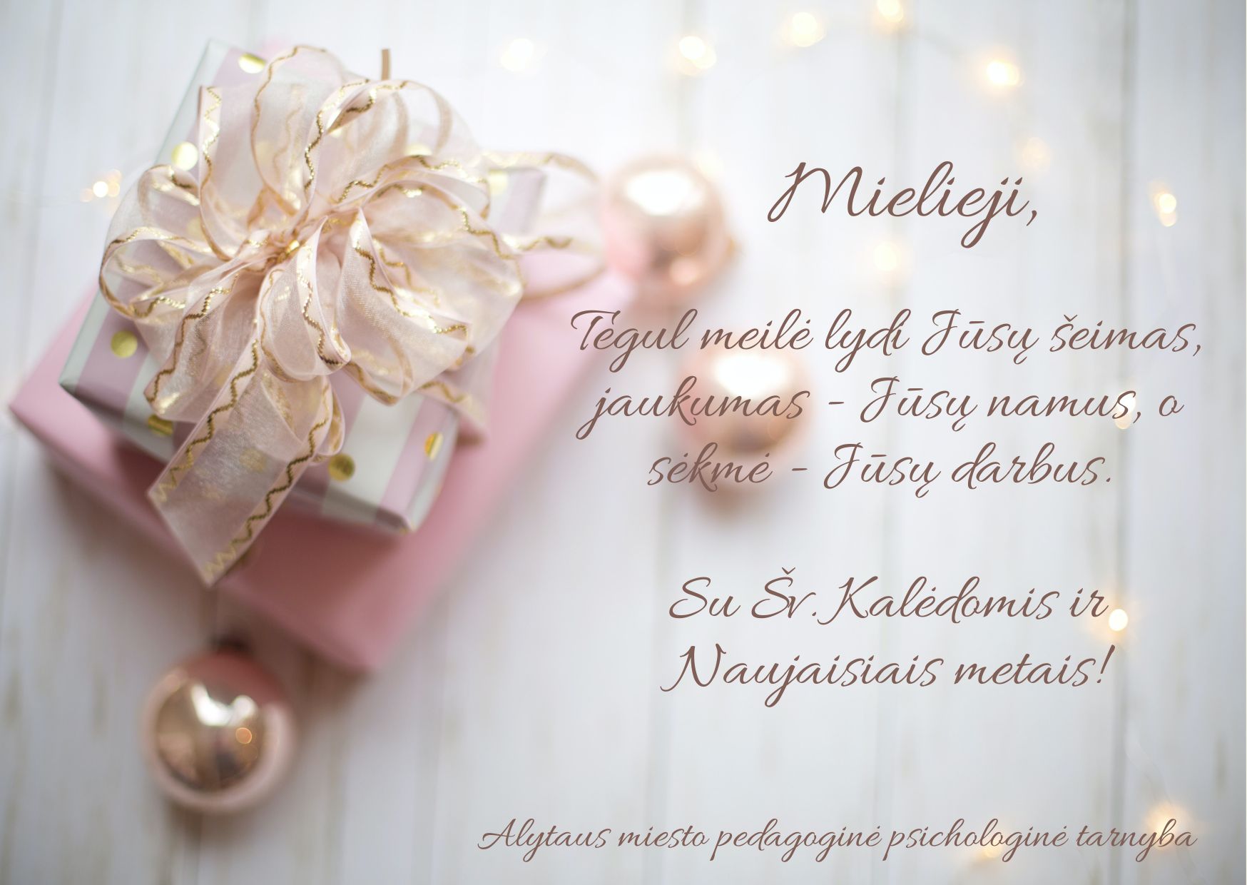 Read more about the article Kalėdinis sveikinimas